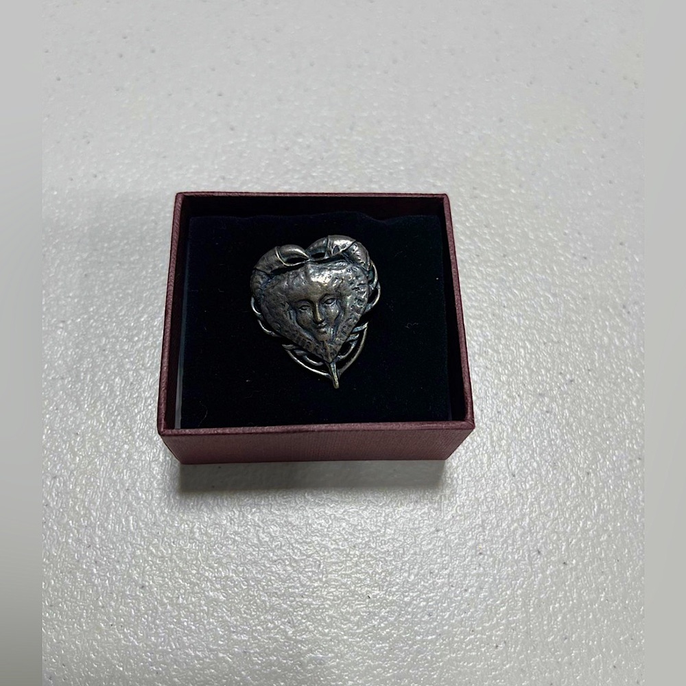 FAO SCHWARZ Tia Dalmas Heart Pendant Replica 925 Sterling Silver Extremely Rare
